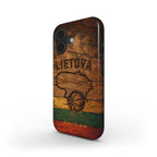 Krepšinio Dvasia telefono dėkliukas fotografuotas kampu ant šviesaus fono
